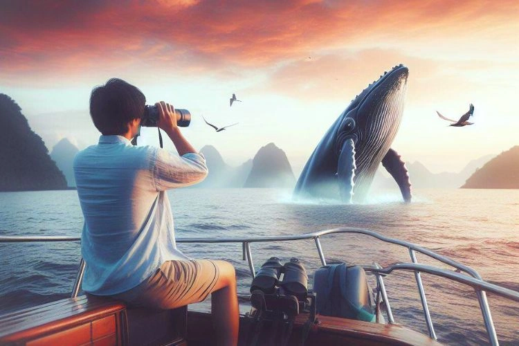 Watch Whale with Binoculars
