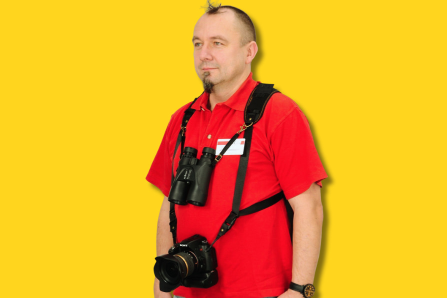 binocular harness plus camera strap